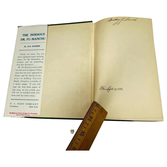 The Insidious Dr Fu Manchu Sax Rohmer Book HC DJ 1920 - Picture 6 of 12